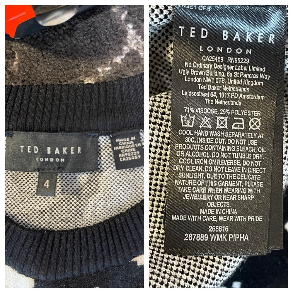 Ted Baker Pipha Cropped Jacquard Sweater - Picture 10 of 10